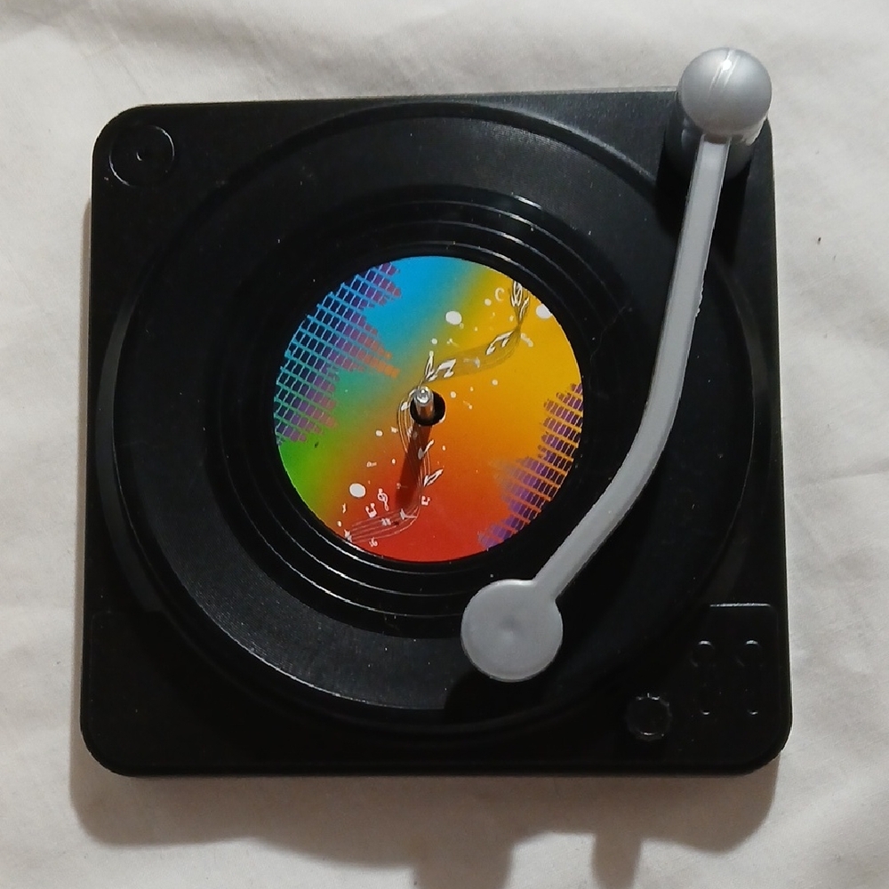 Black and Gray Turntable Coaster